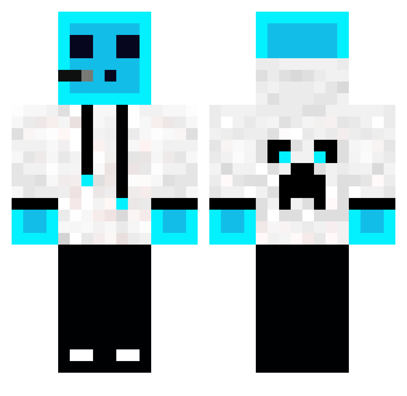 Numpad666 Minecraft skin, front and back view