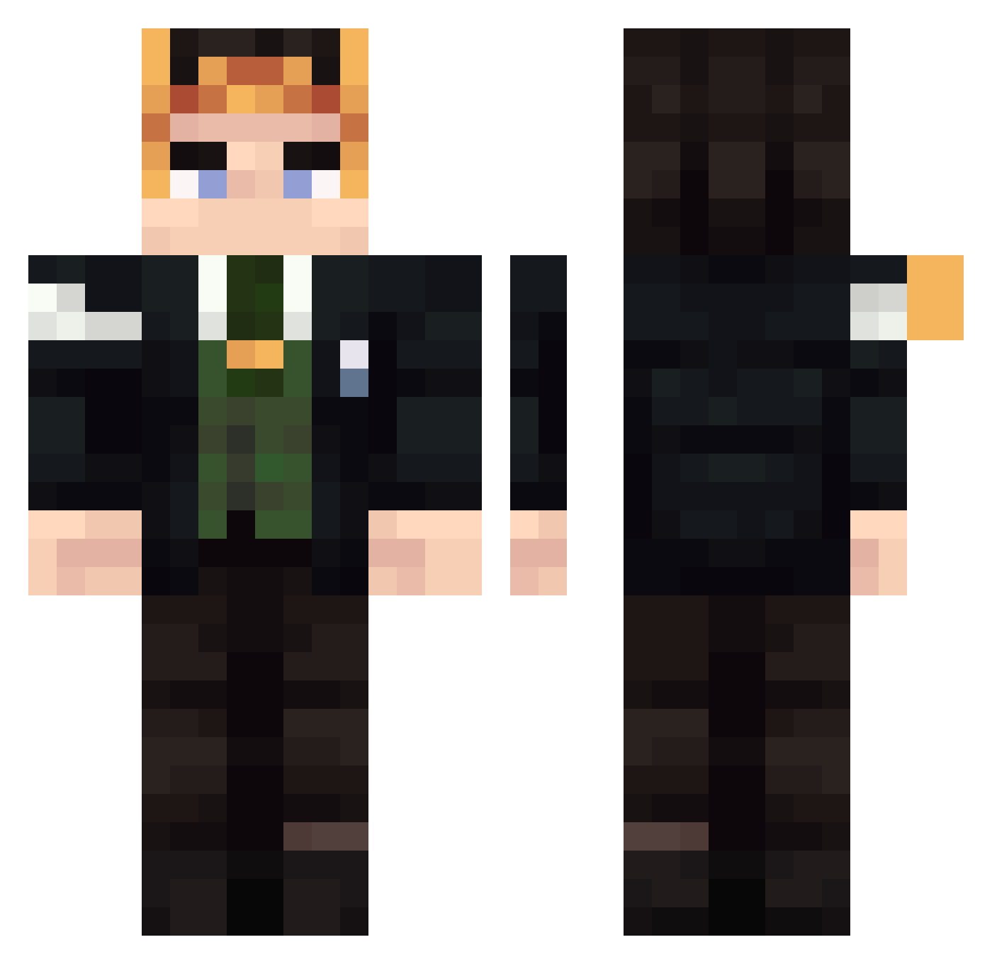 TalonsOfPower132 Minecraft skin, front and back view