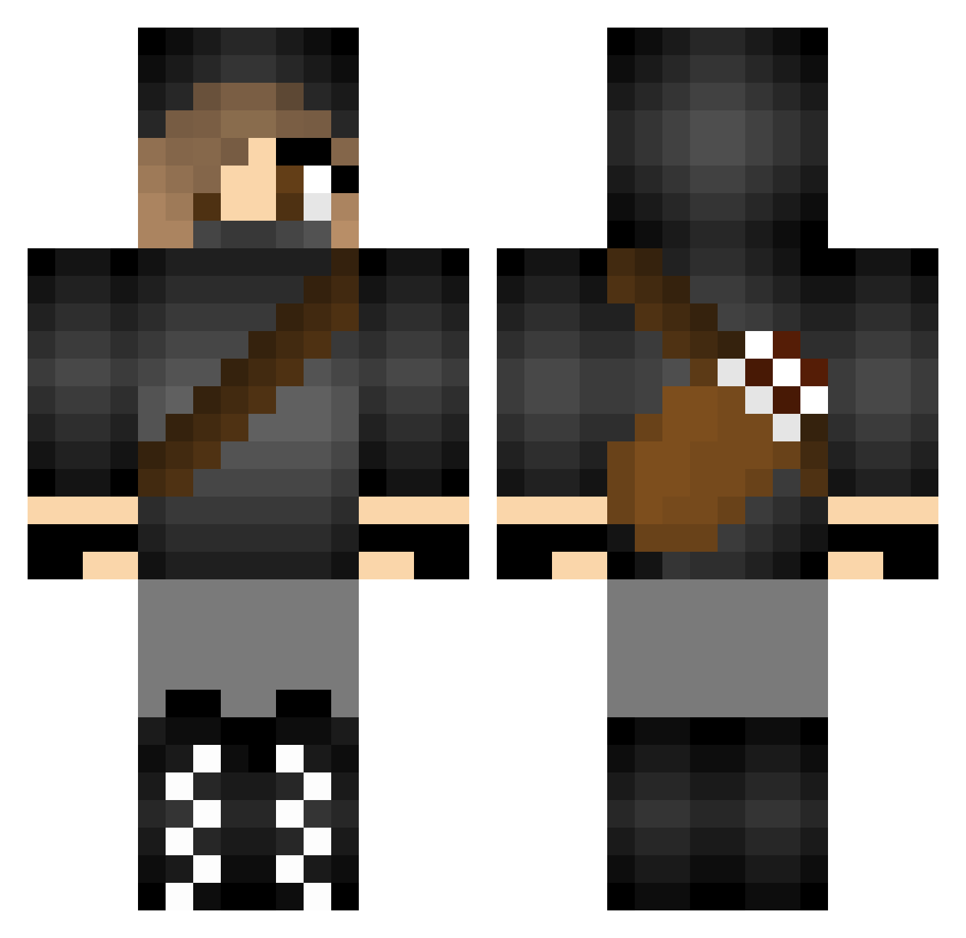 Sweety Minecraft skin, front and back view