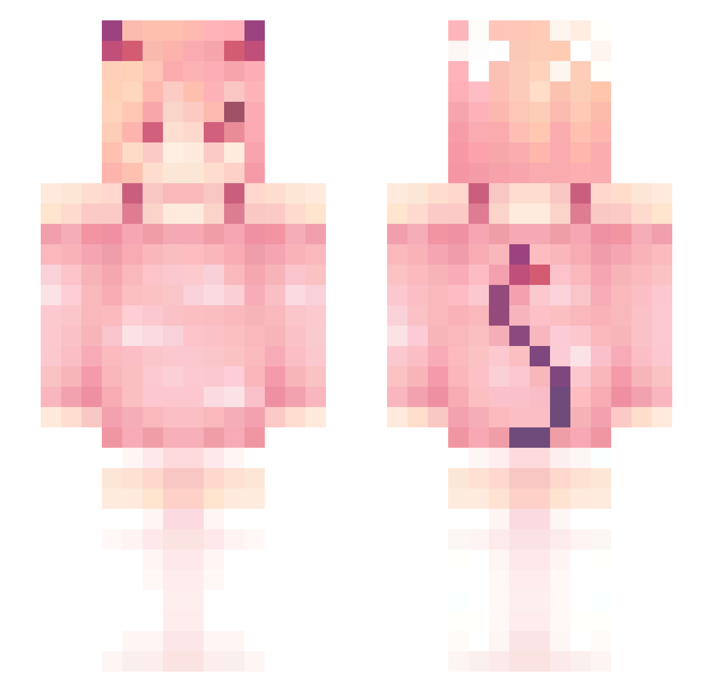 README_md Minecraft skin, front and back view
