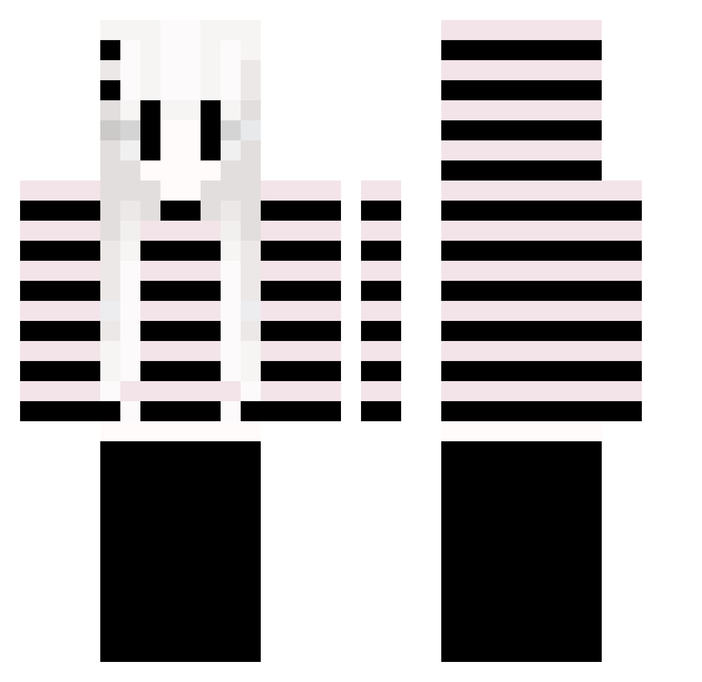 Spliting Minecraft skin, front and back view
