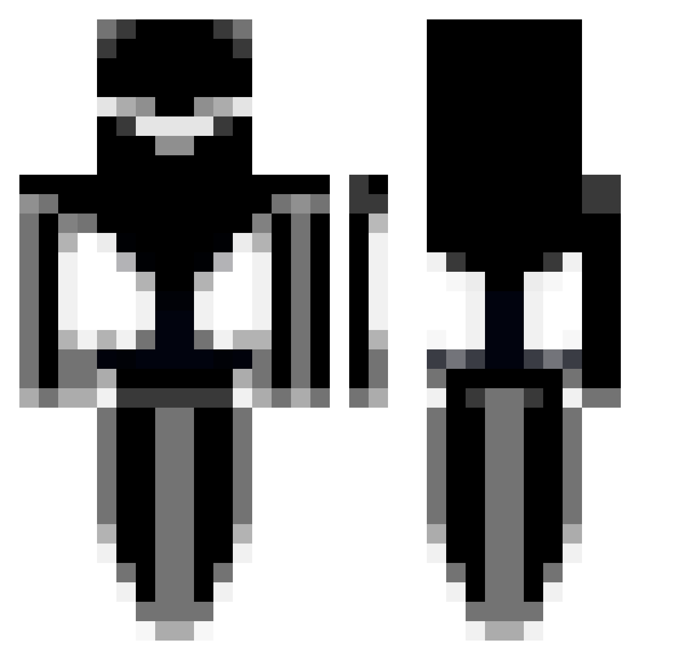 aChillGuy1399 Minecraft skin, front and back view
