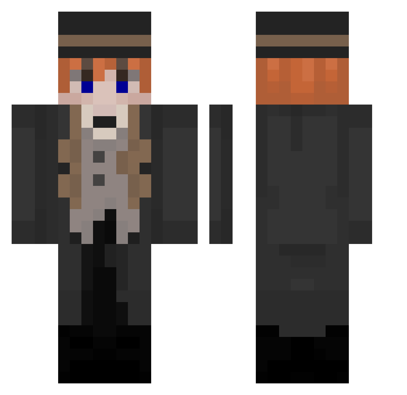PortStingray750 Minecraft skin, front and back view