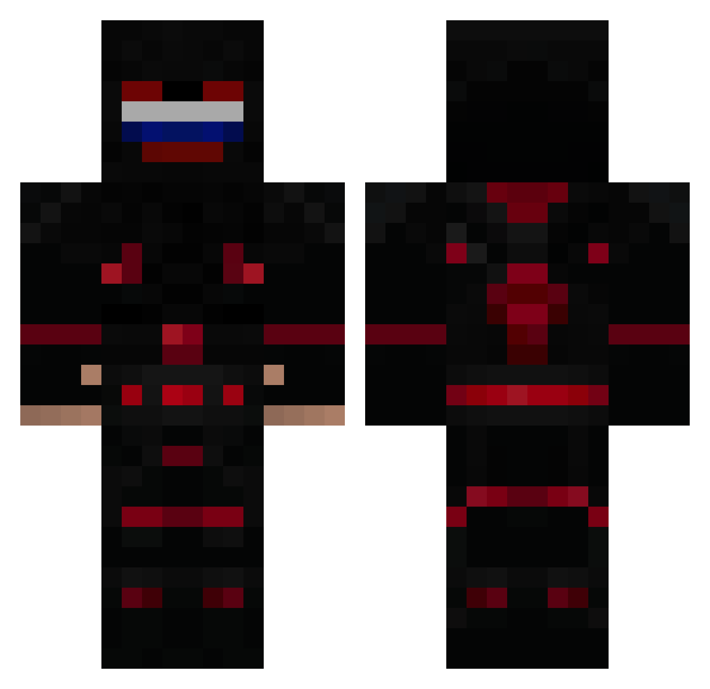 Murzakanov Minecraft skin, front and back view