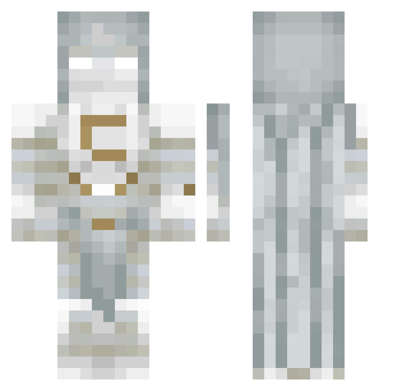 OSMANLI1450 Minecraft skin, front and back view