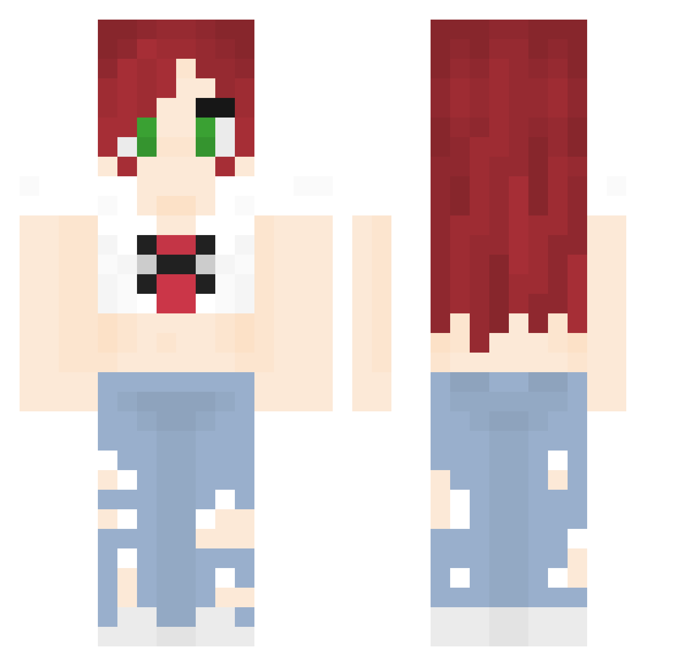 Brittarific Minecraft skin, front and back view