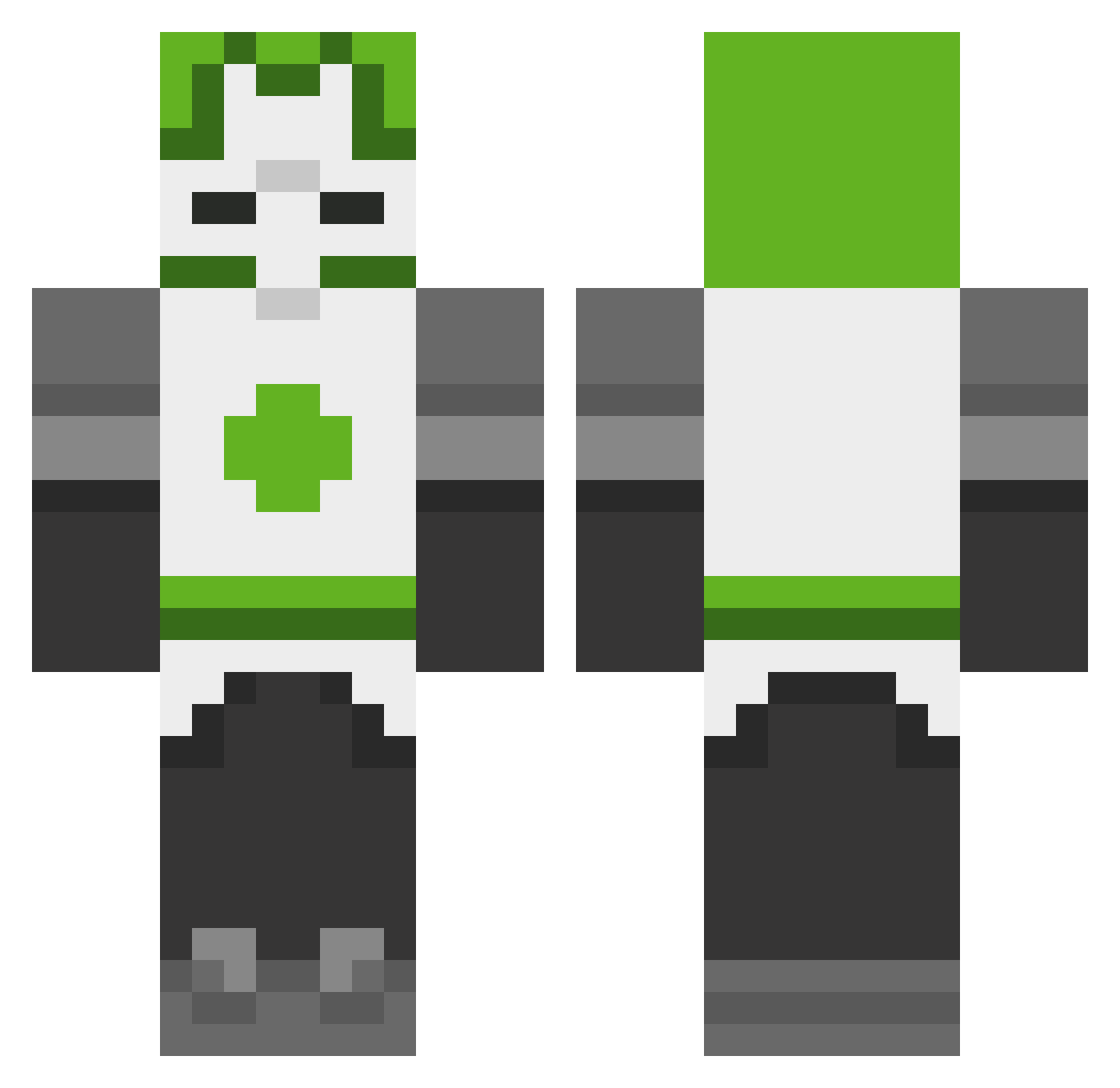 FR4NCO13 Minecraft skin, front and back view