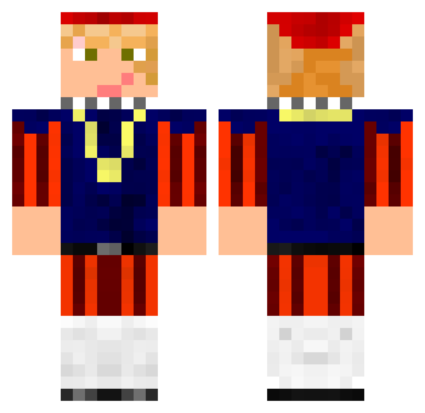 Circus Minecraft skin, front and back view