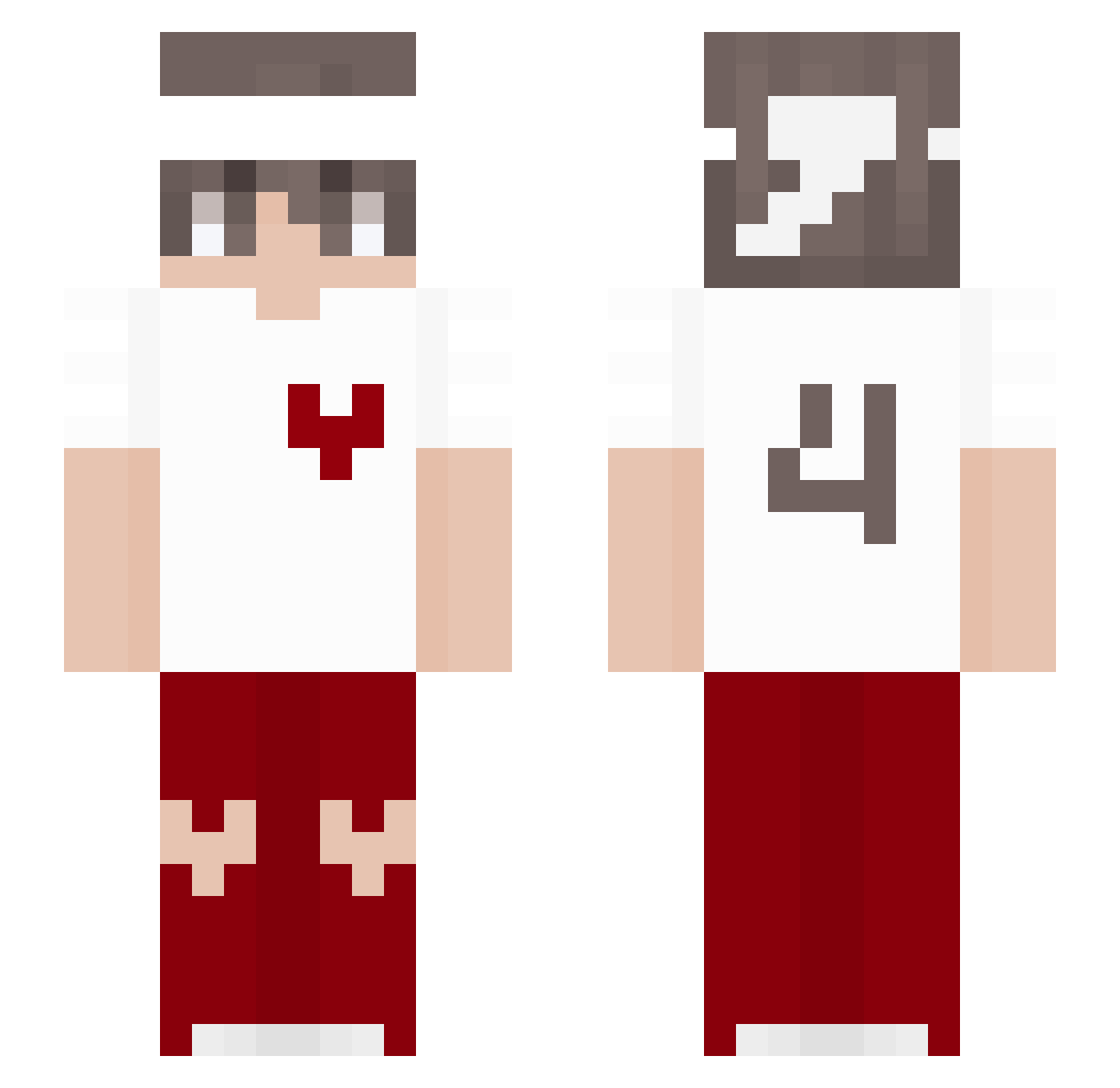 w43_ Minecraft skin, front and back view