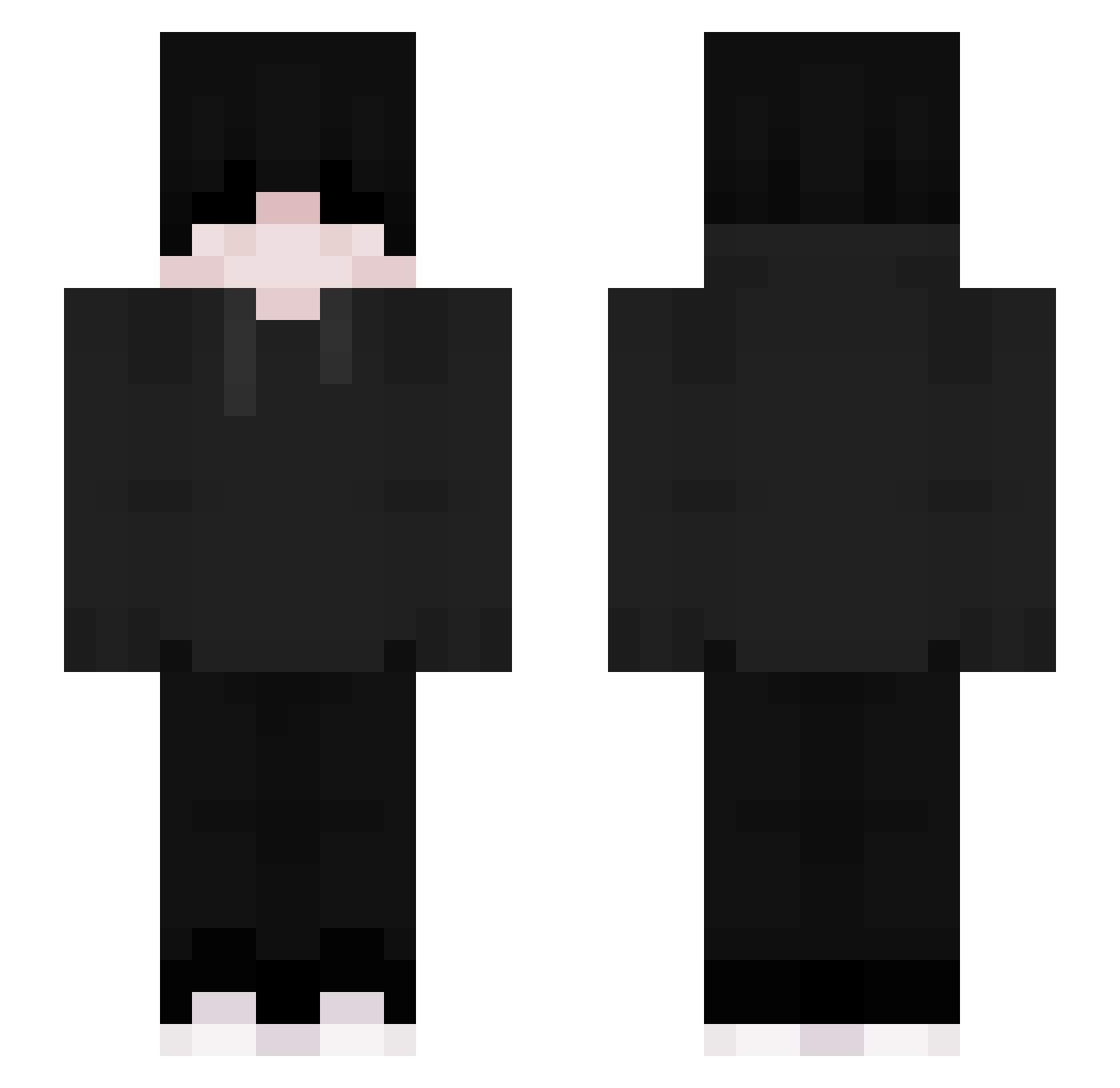 updive Minecraft skin, front and back view
