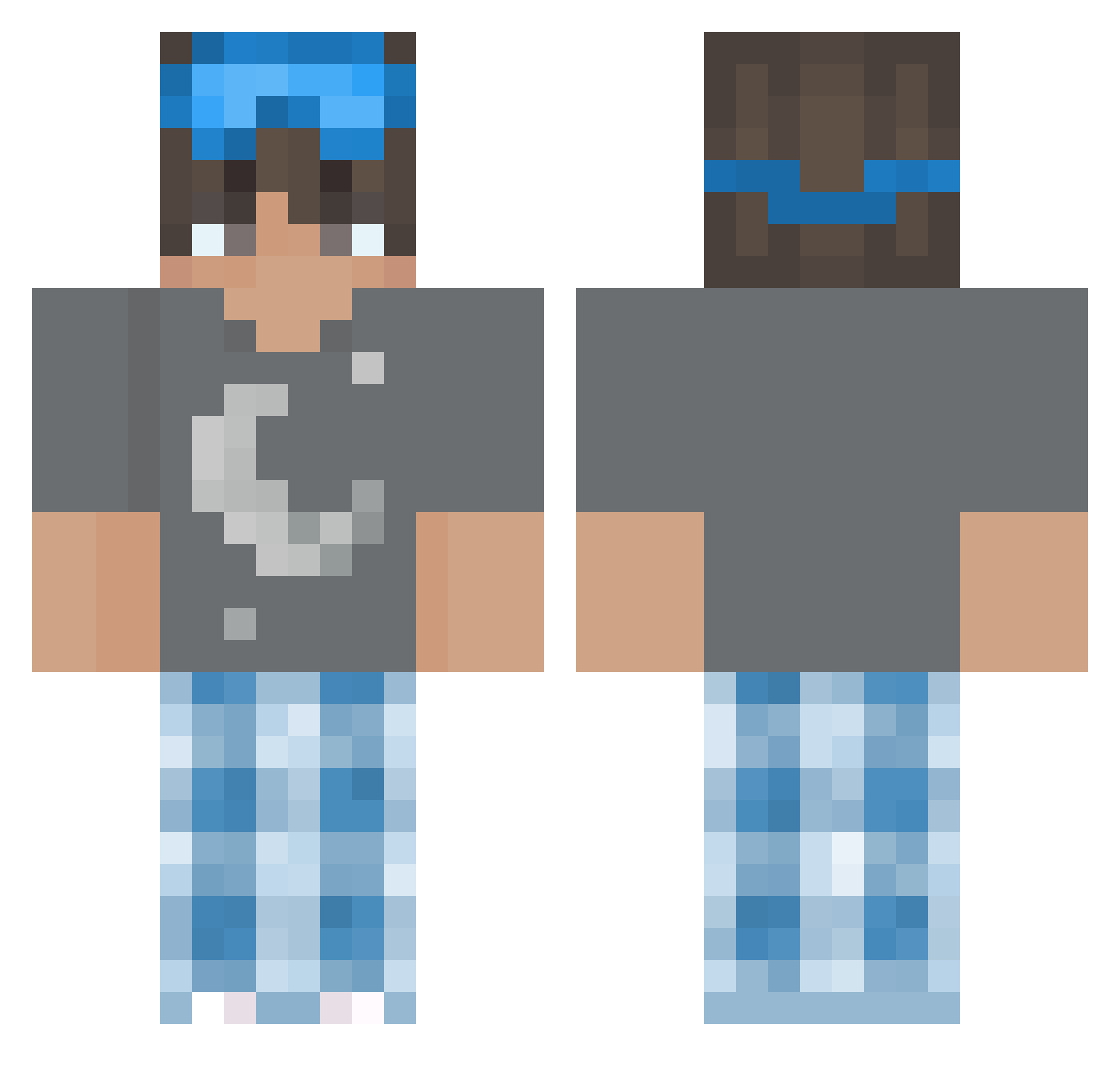luukiepoleole Minecraft skin, front and back view