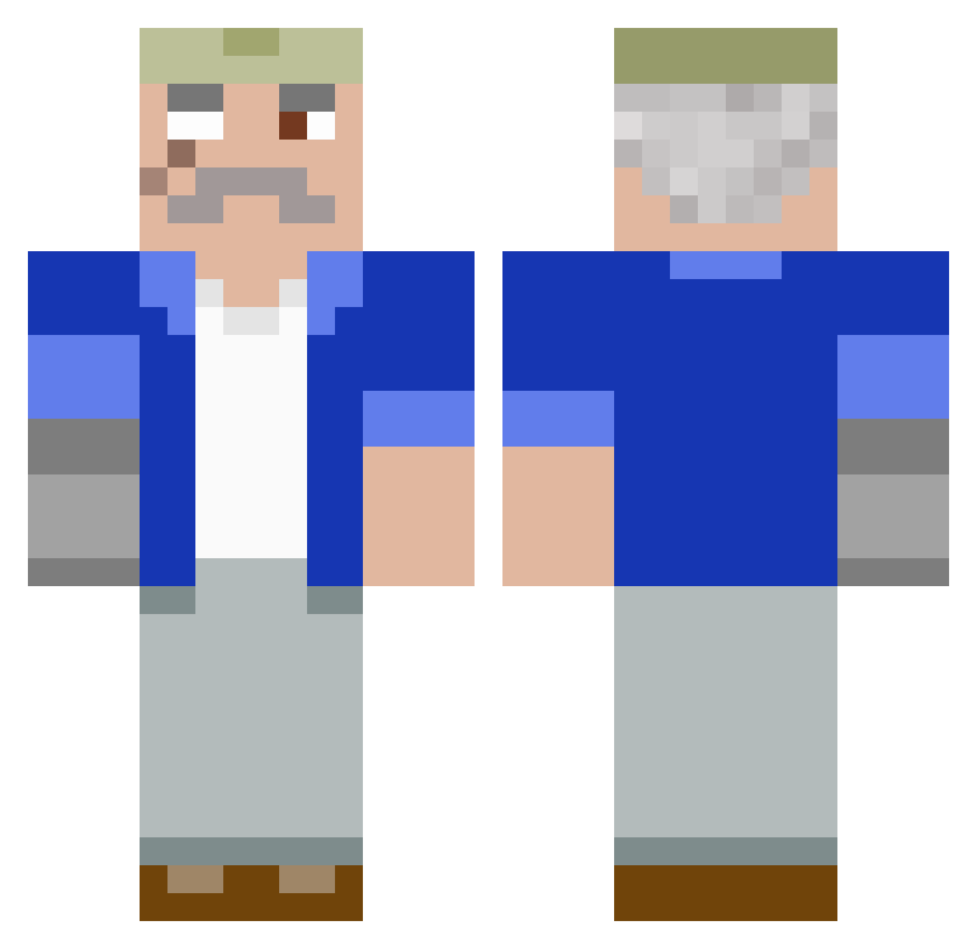 TheStumpM19 Minecraft skin, front and back view