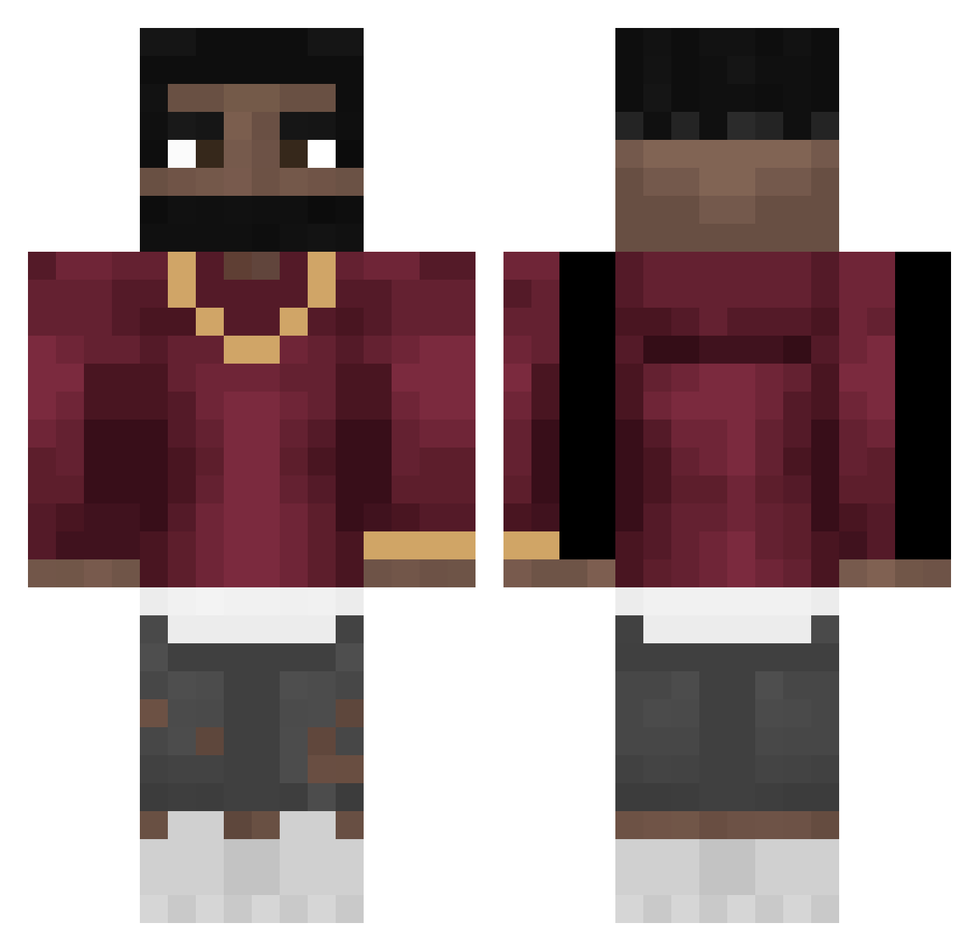 epiclusko Minecraft skin, front and back view