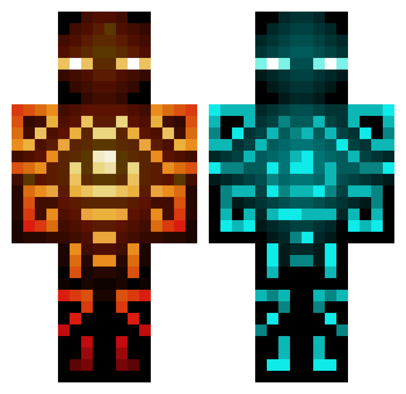 Janouz Minecraft skin, front and back view