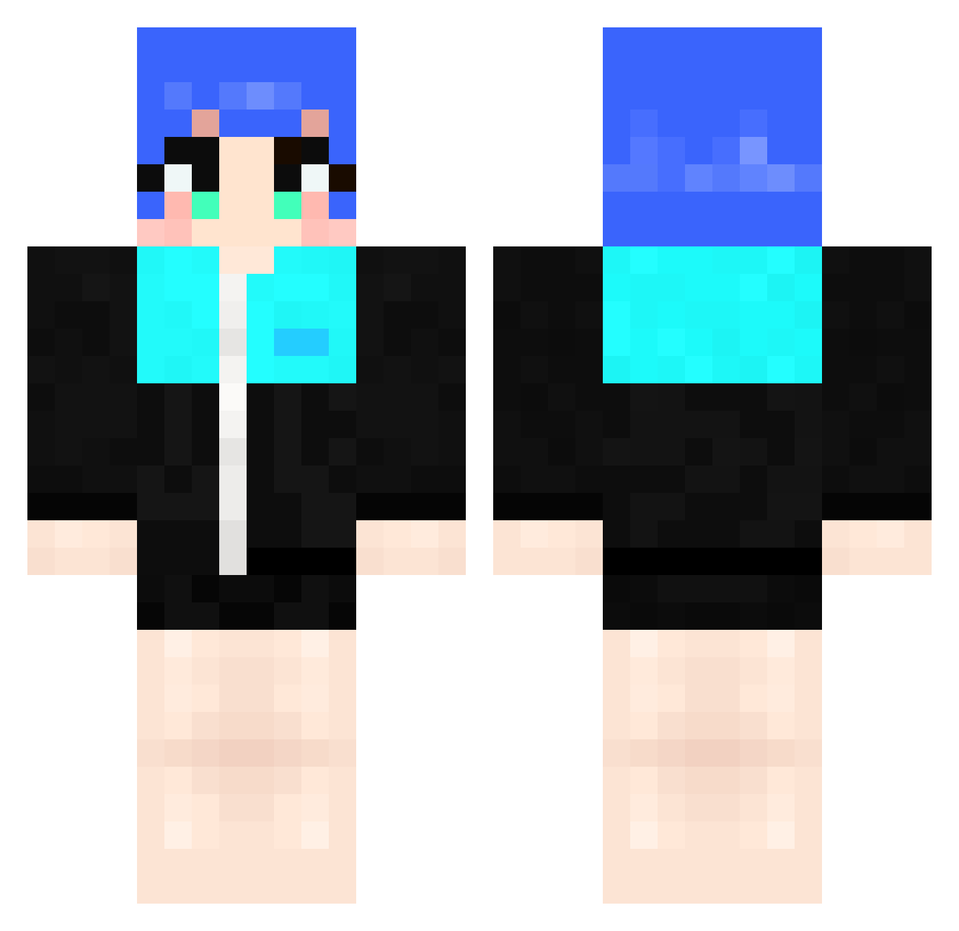 pretty_poppy Minecraft skin, front and back view