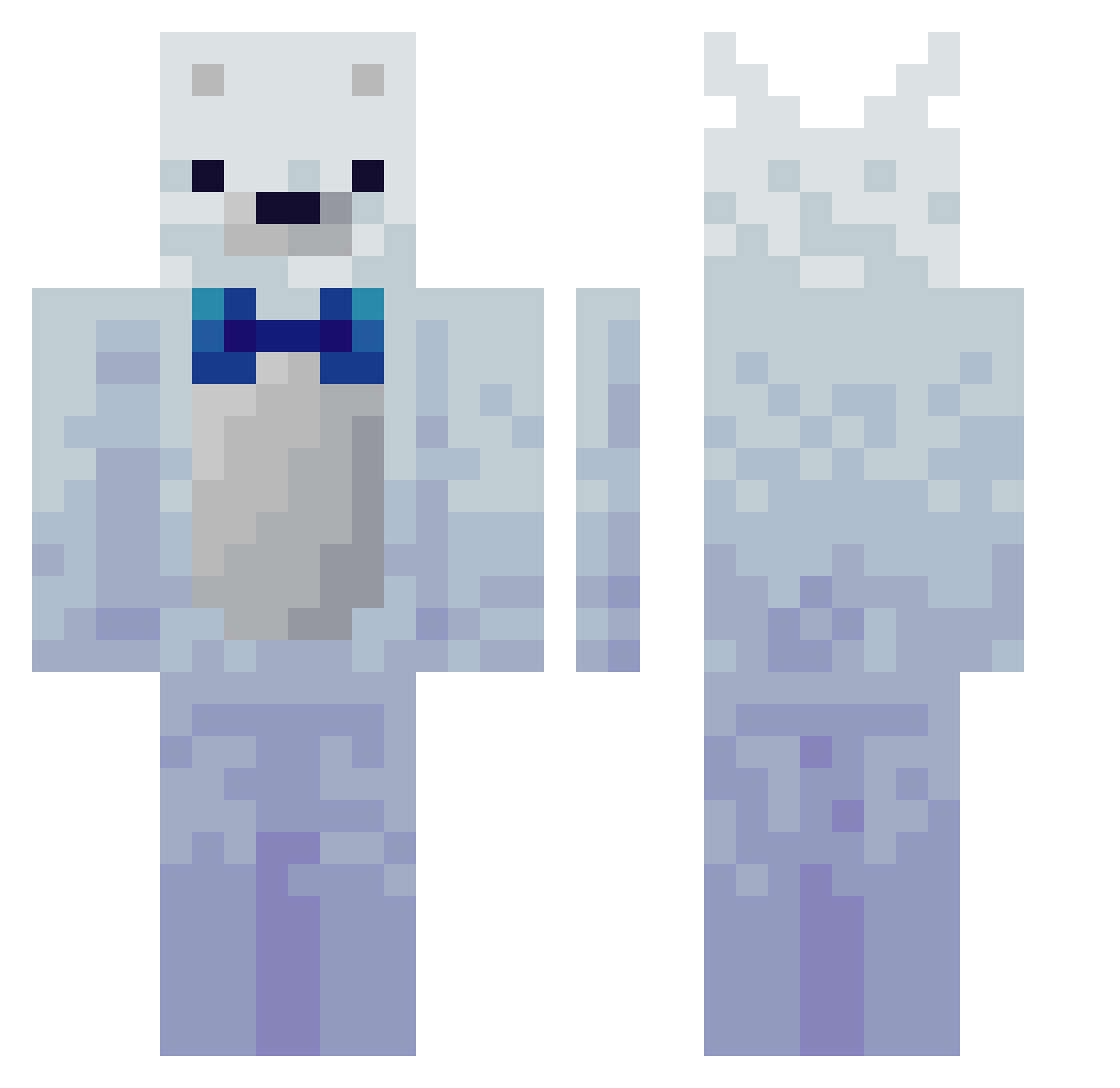 ODUM01 Minecraft skin, front and back view