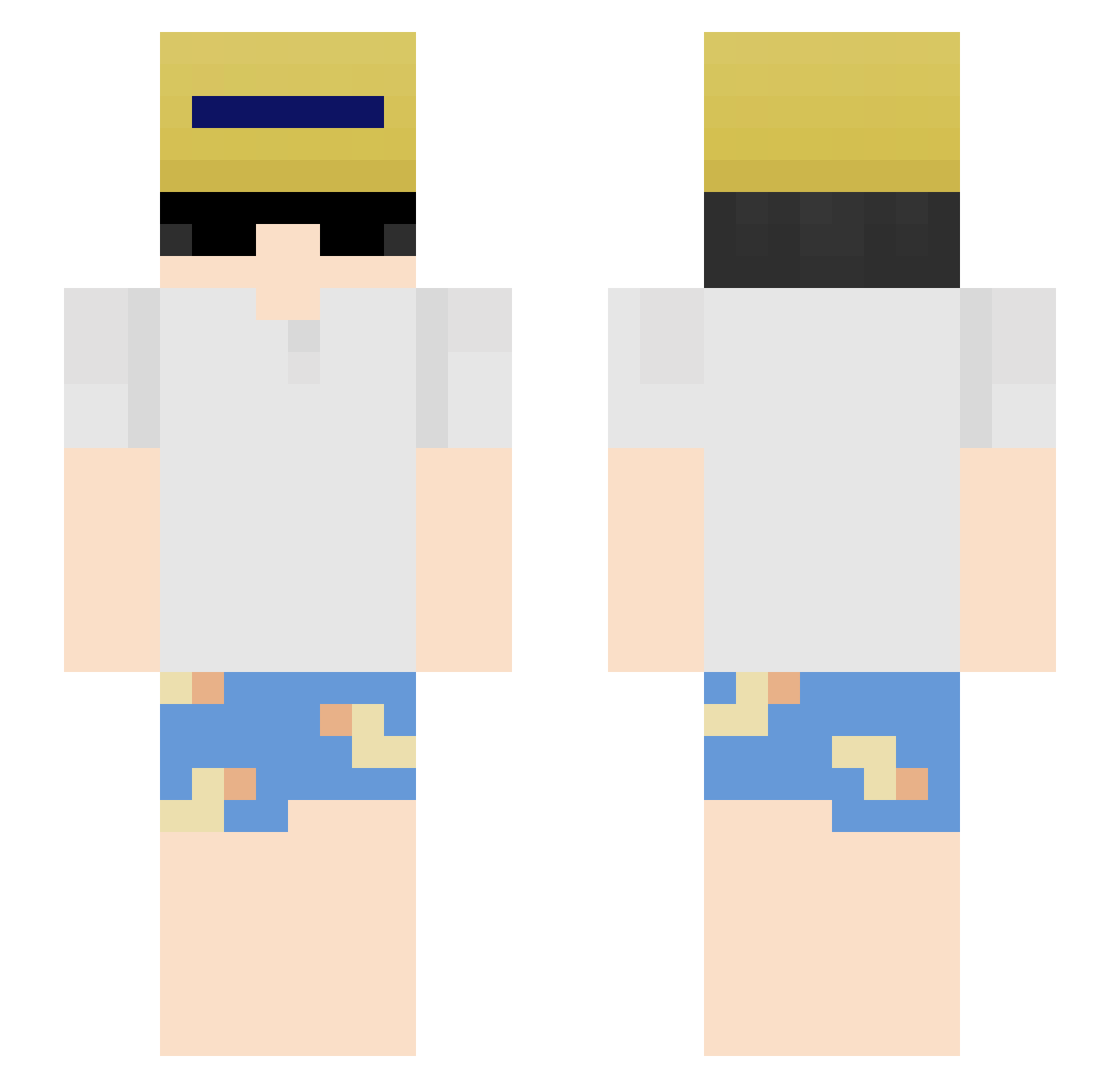 lucianoadm Minecraft skin, front and back view