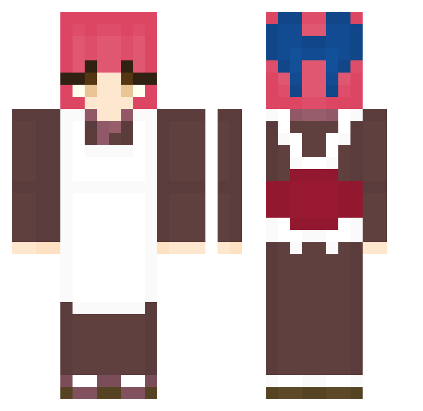staatts Minecraft skin, front and back view