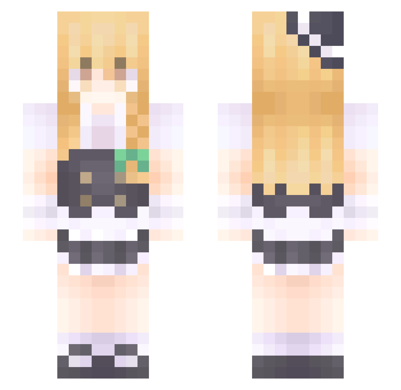 Brandy Minecraft skin, front and back view