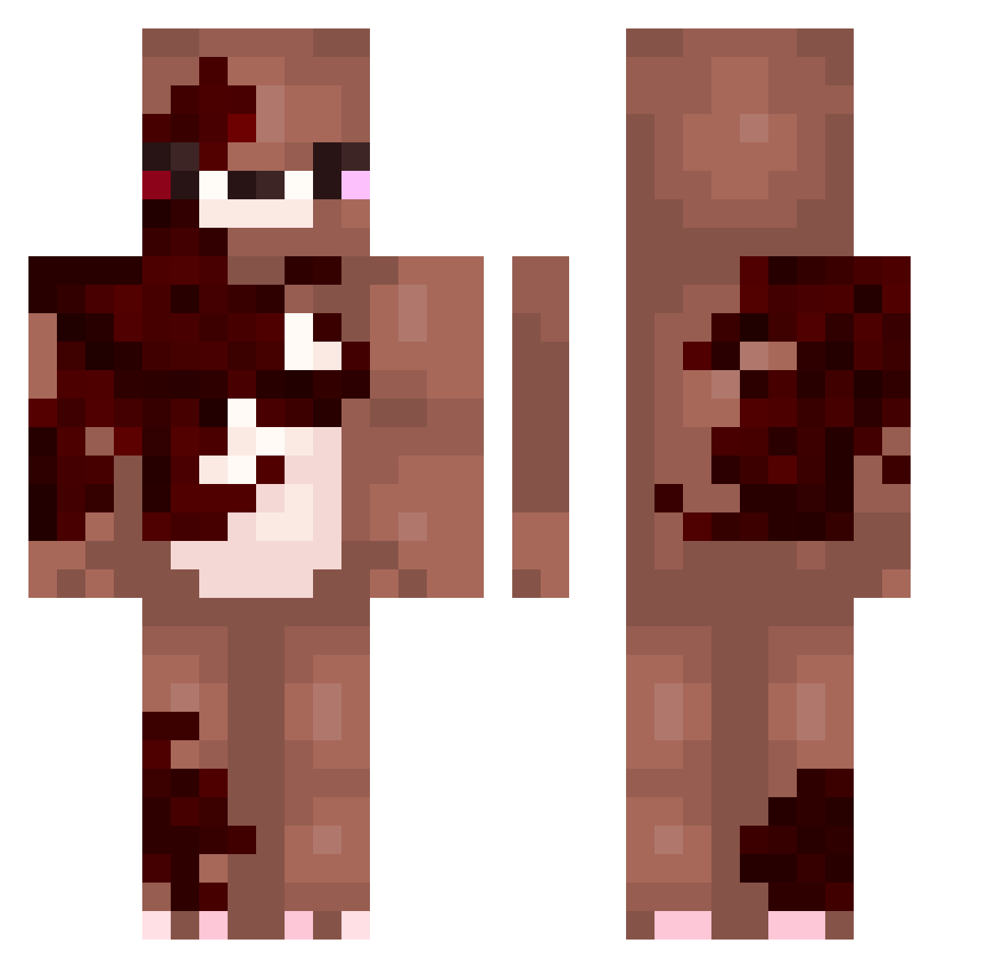 Zer0_qq Minecraft skin, front and back view