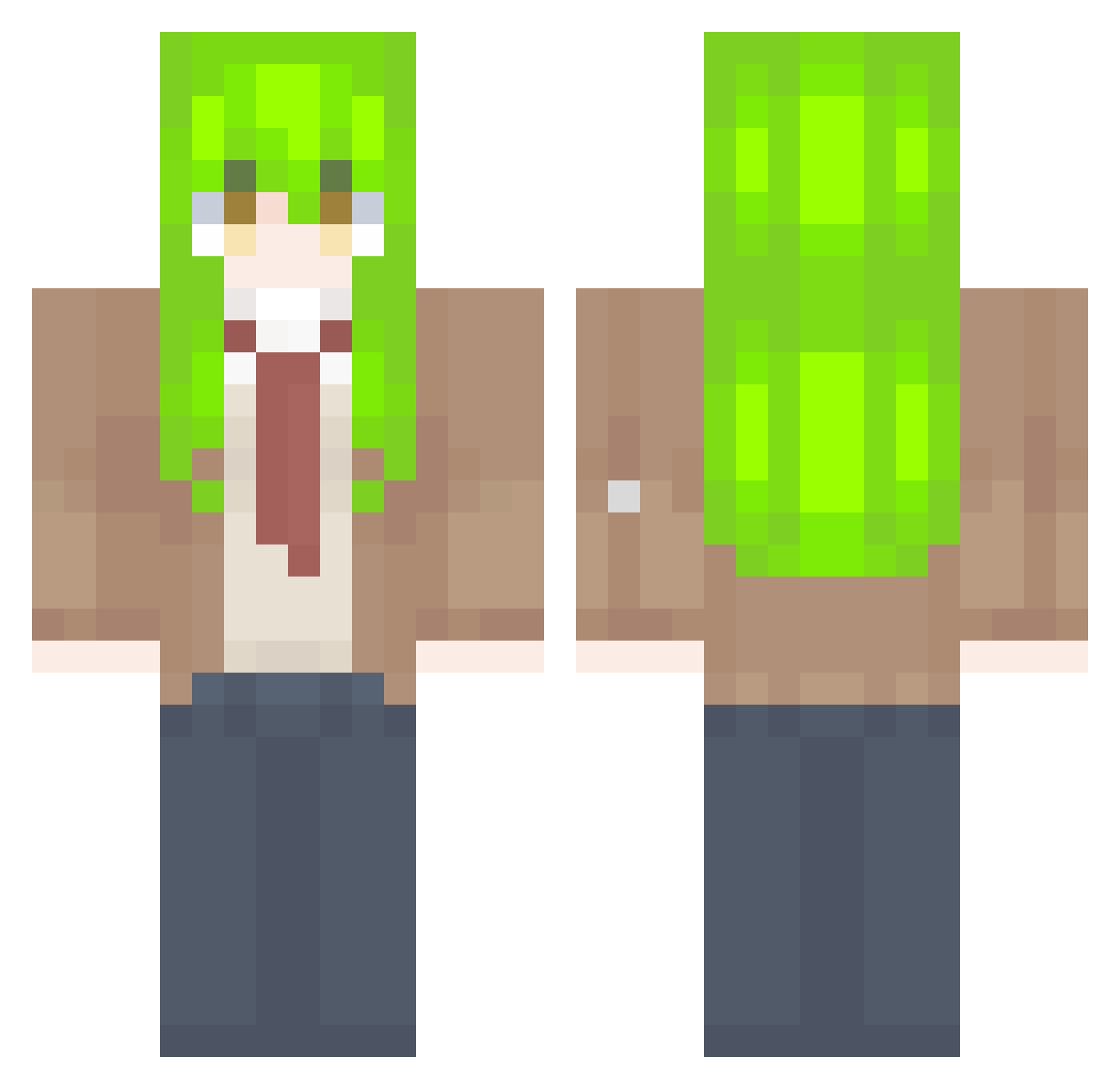 Minacp_12 Minecraft skin, front and back view