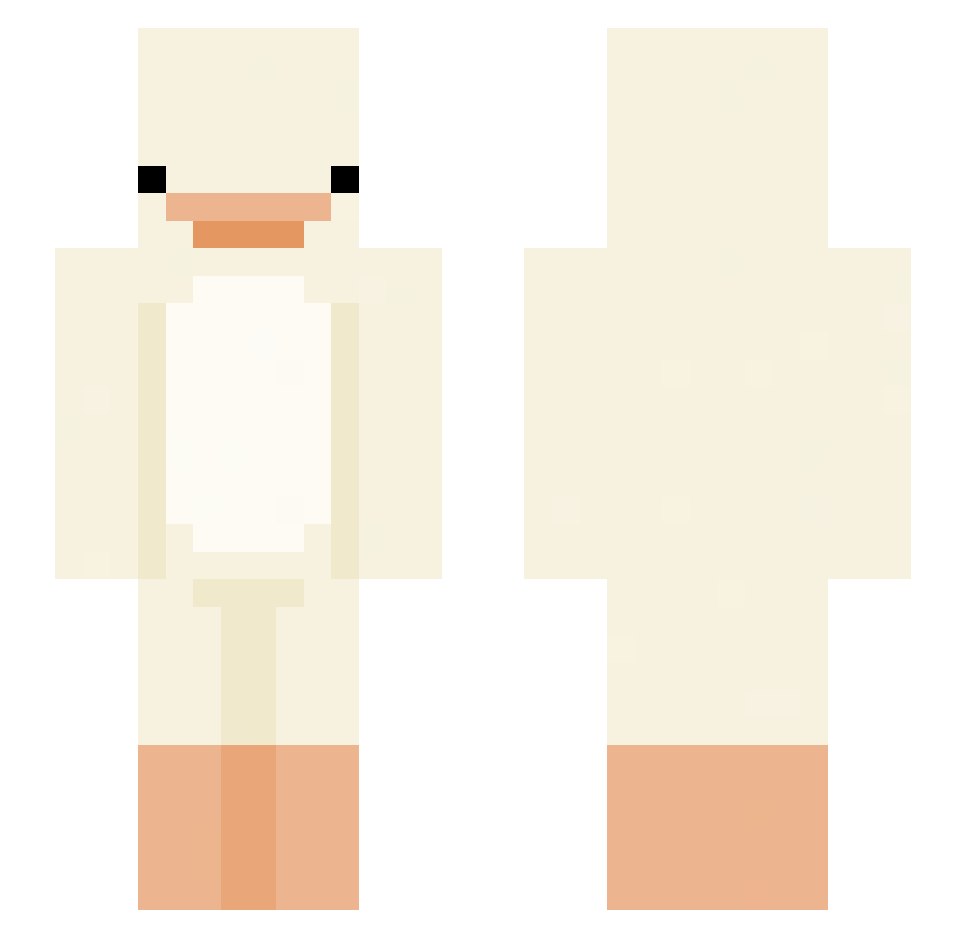 Saya__Papaya Minecraft skin, front and back view