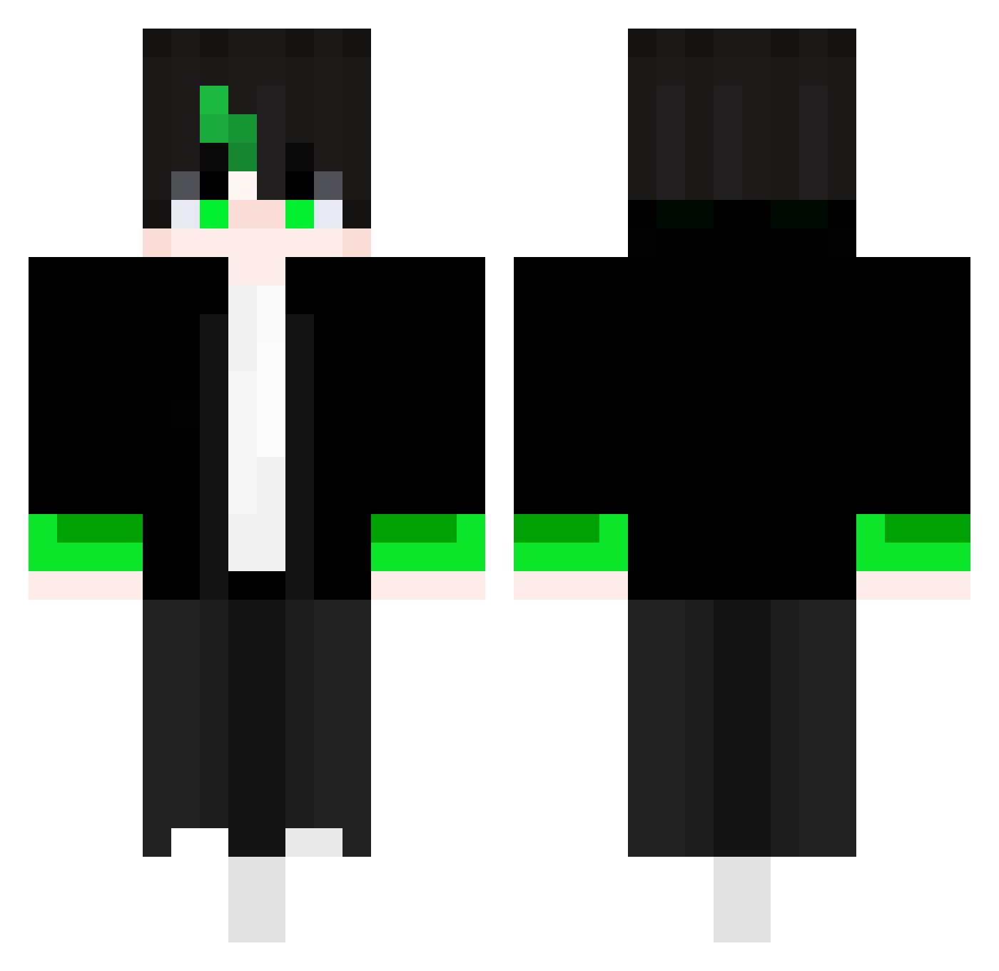 BellaKendal Minecraft skin, front and back view