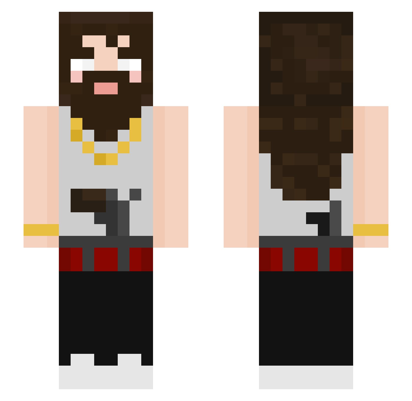 jesuspwnzyou Minecraft skin, front and back view