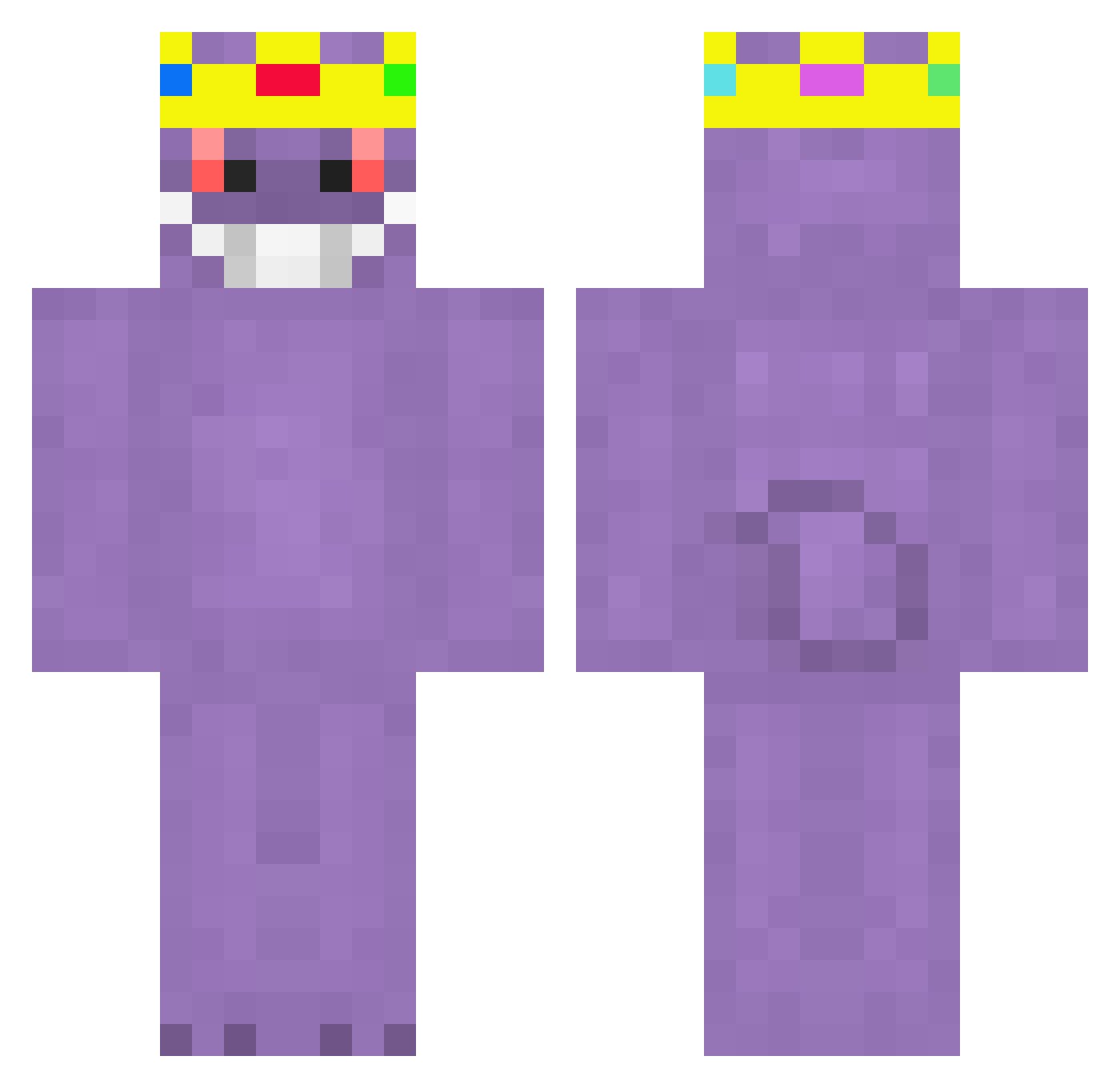 breezys Minecraft skin, front and back view