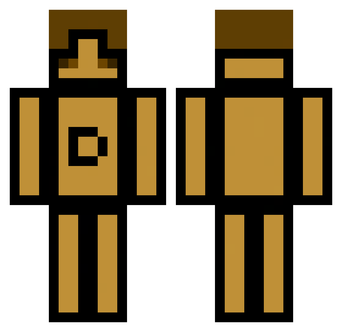 thatdoggo Minecraft skin, front and back view