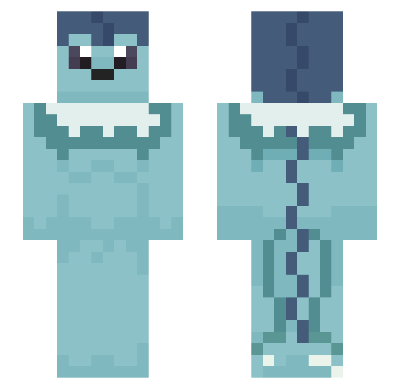 Shooterrfv Minecraft skin, front and back view