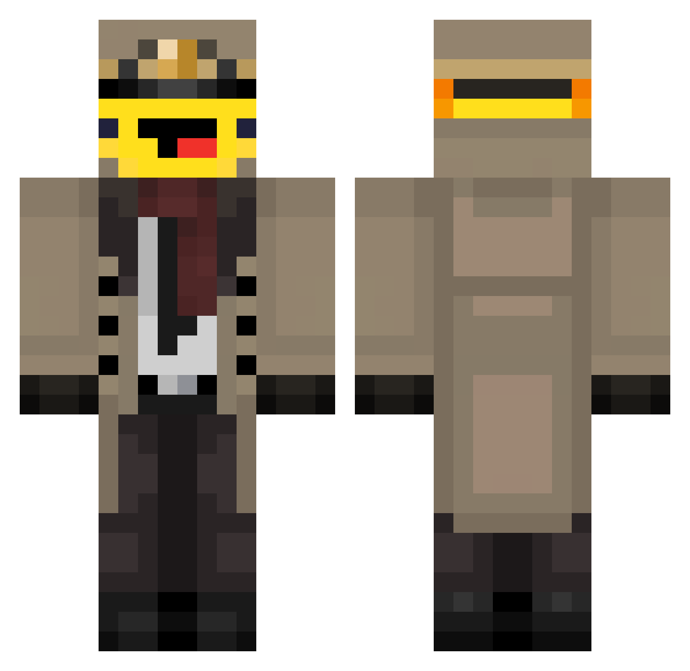 Marusu_R Minecraft skin, front and back view