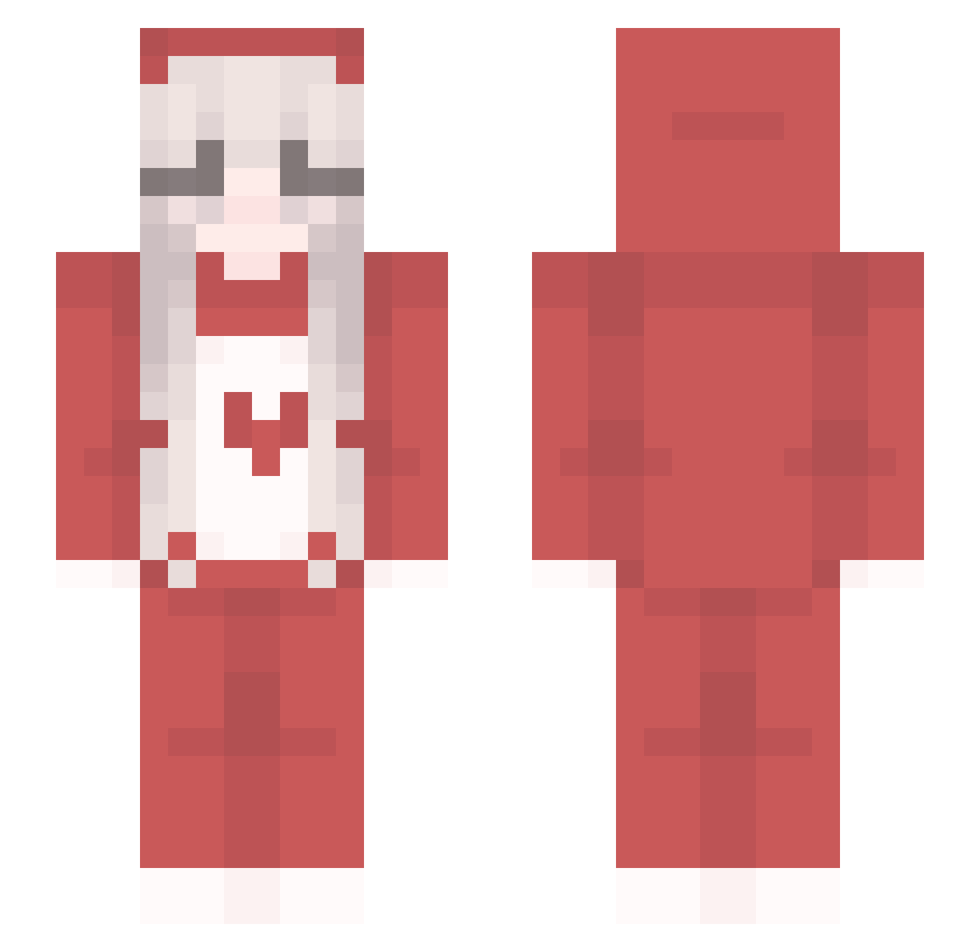 Sushiaa Minecraft skin, front and back view