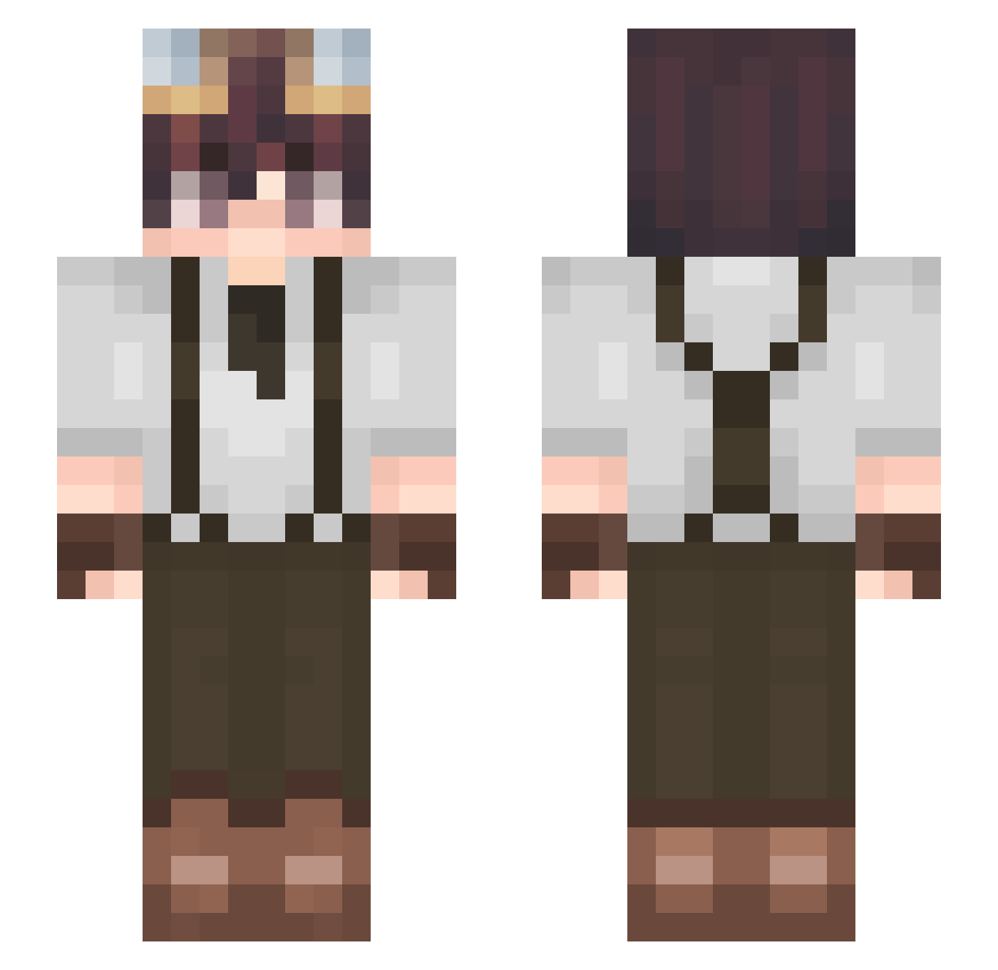 Siilvee Minecraft skin, front and back view