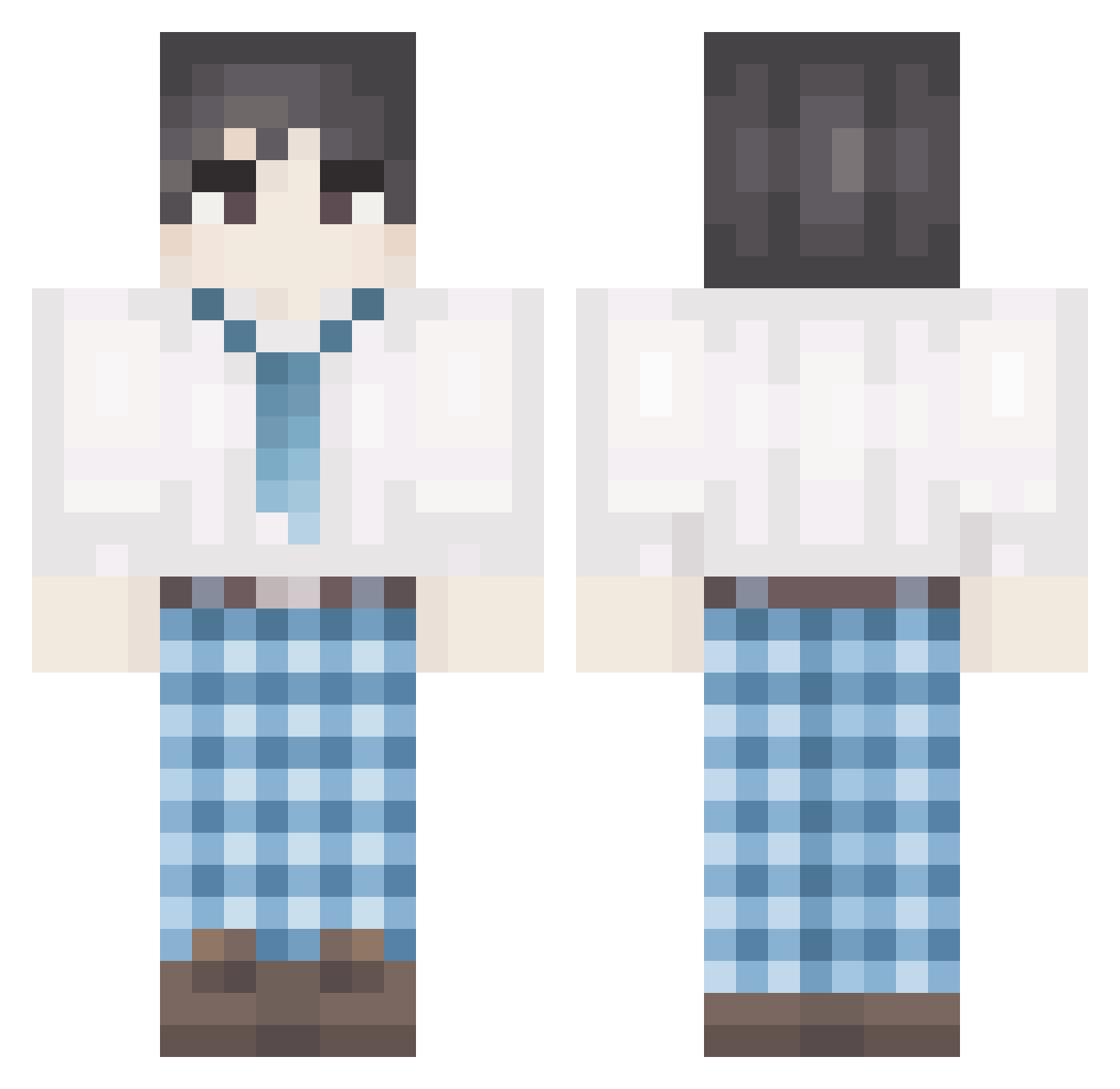 Akaza31 Minecraft skin, front and back view