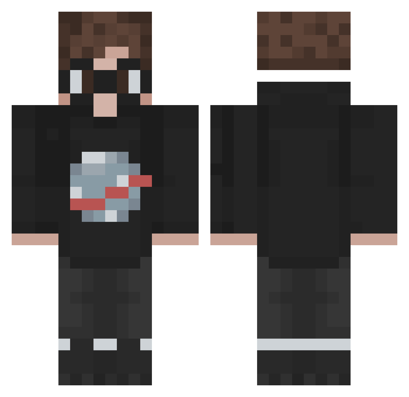 albertosaurus23 Minecraft skin, front and back view
