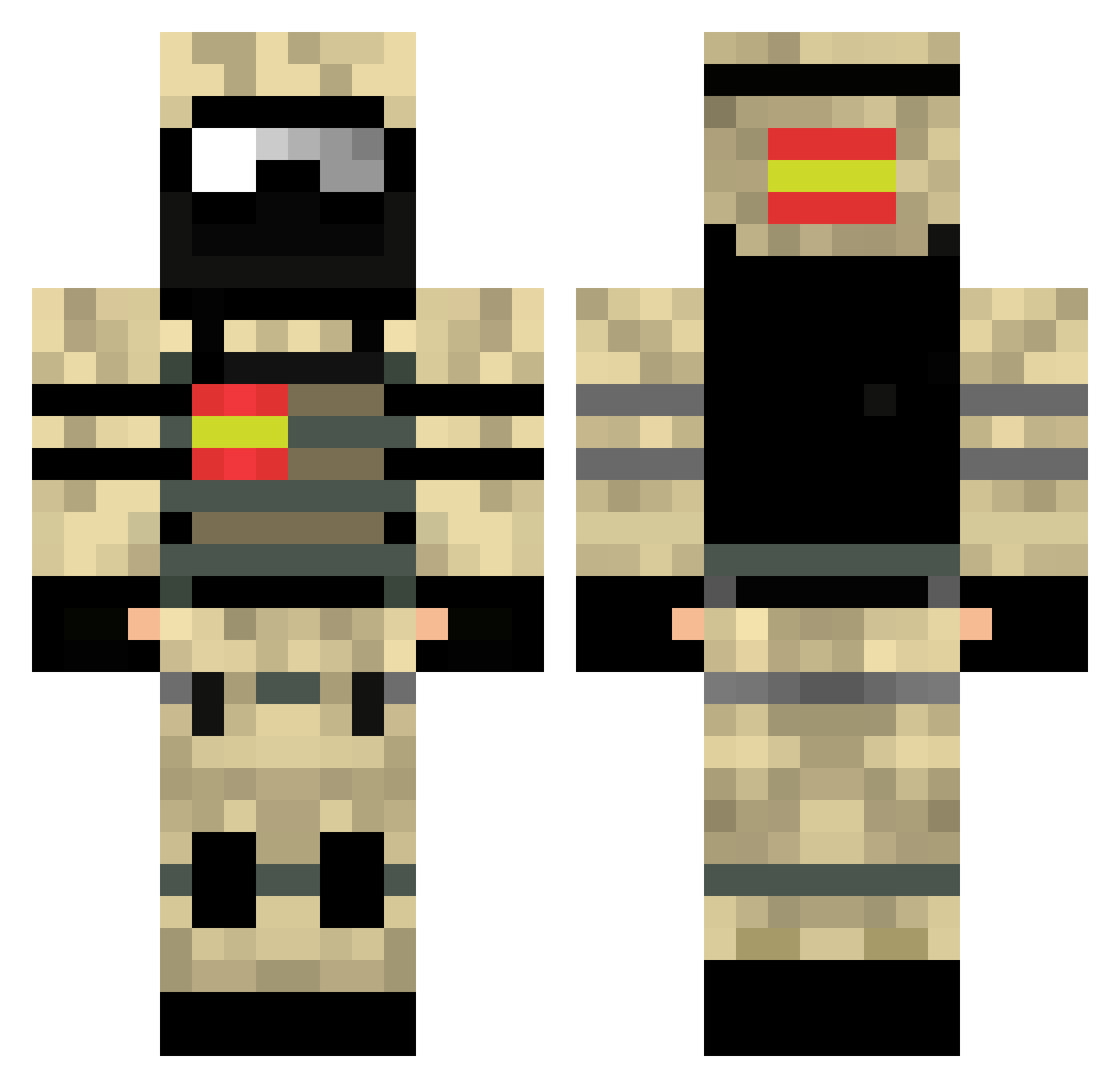 DeltaForce0430 Minecraft skin, front and back view