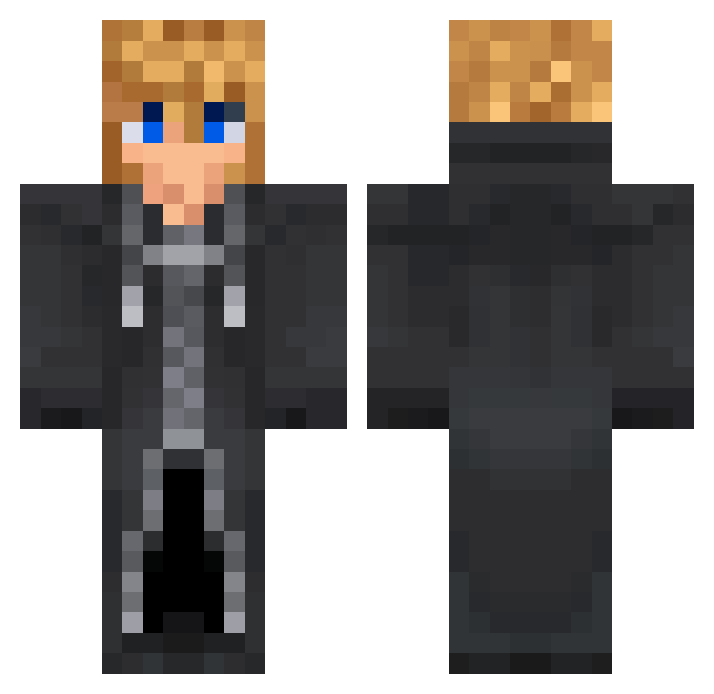 MiRRORiSTiC Minecraft skin, front and back view