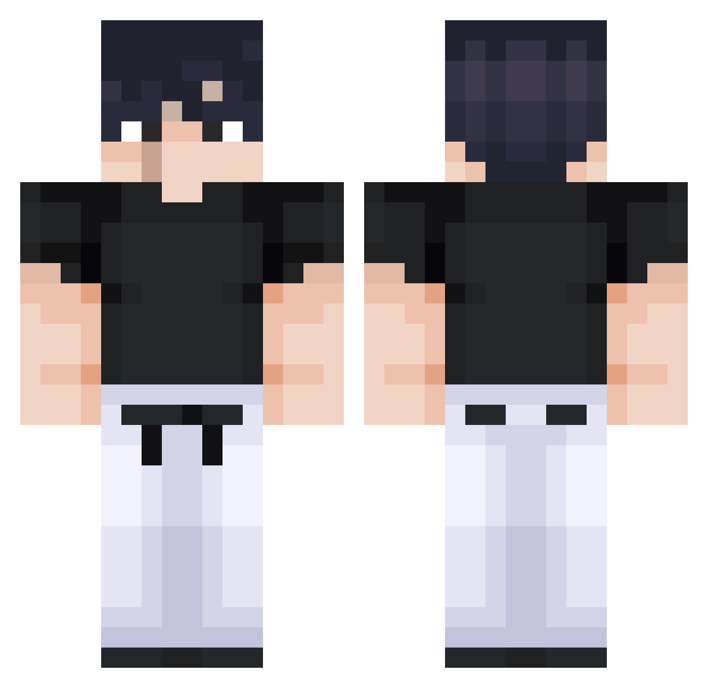 Jumiringo Minecraft skin, front and back view
