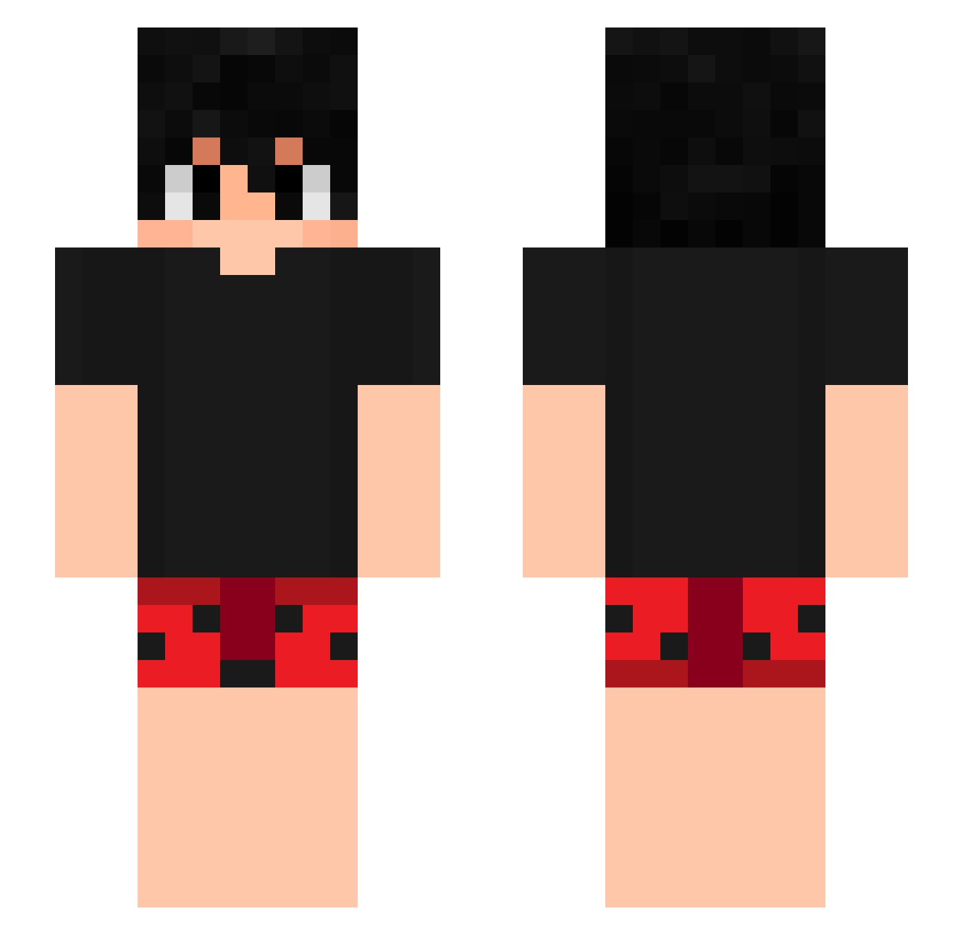 falli_ Minecraft skin, front and back view
