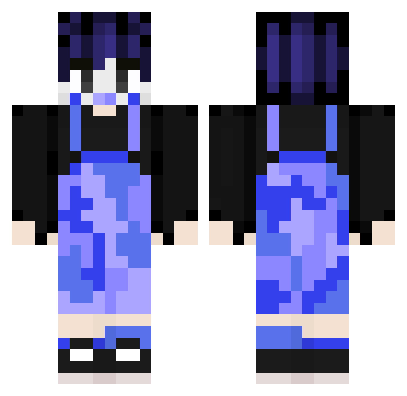 VirtualPlays05 Minecraft skin, front and back view