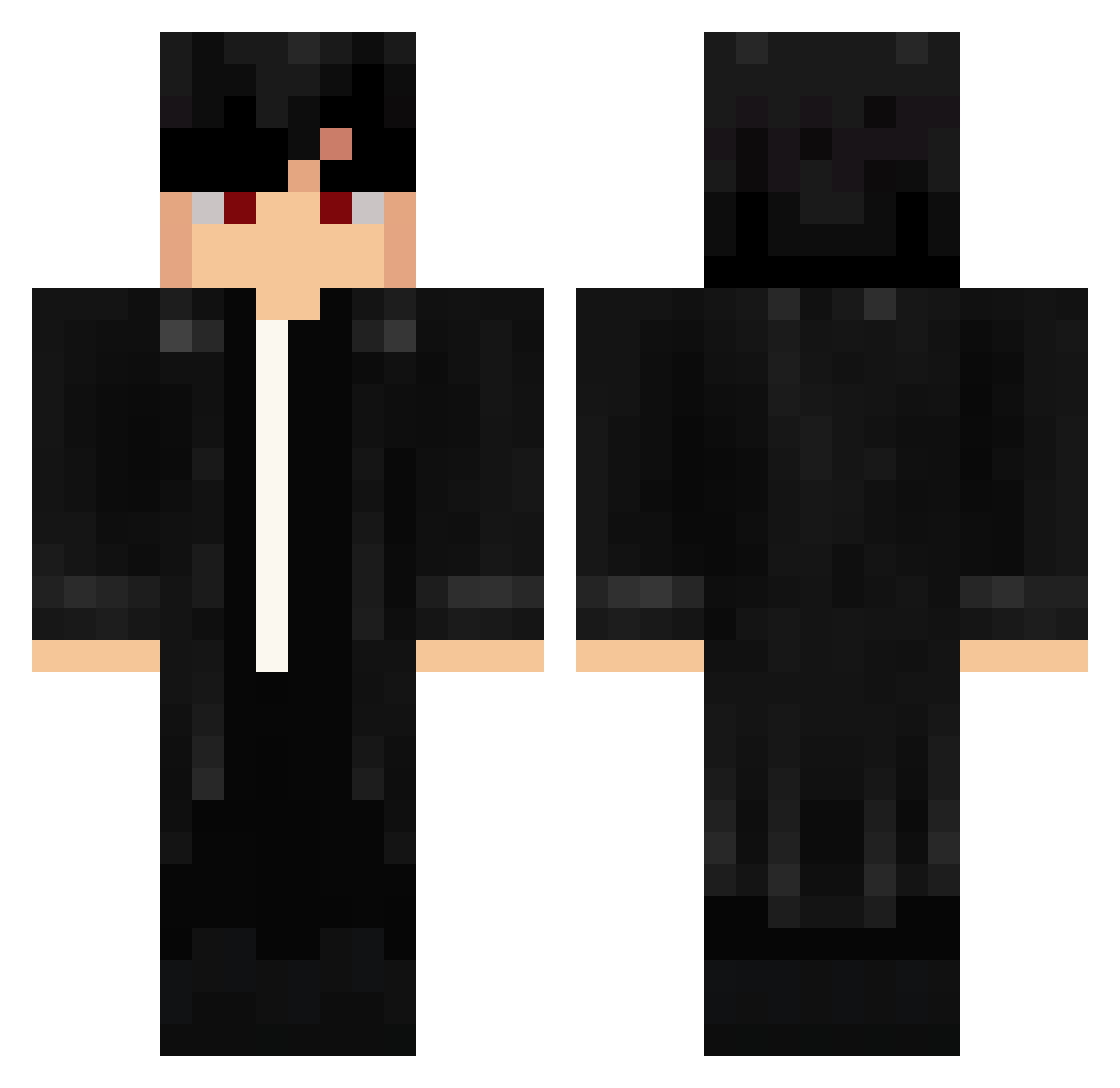 Xi_4 Minecraft skin, front and back view