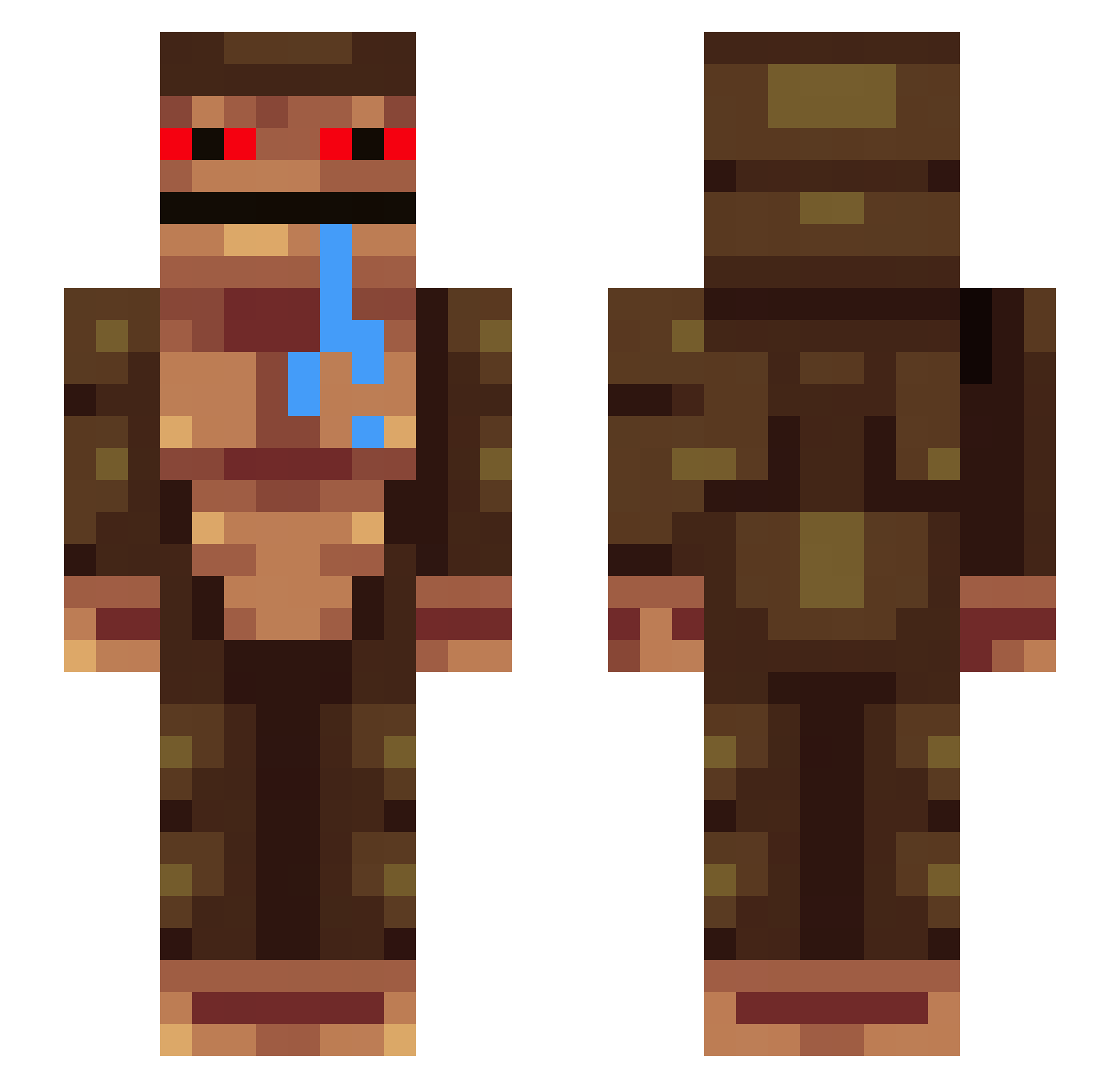onechild Minecraft skin, front and back view