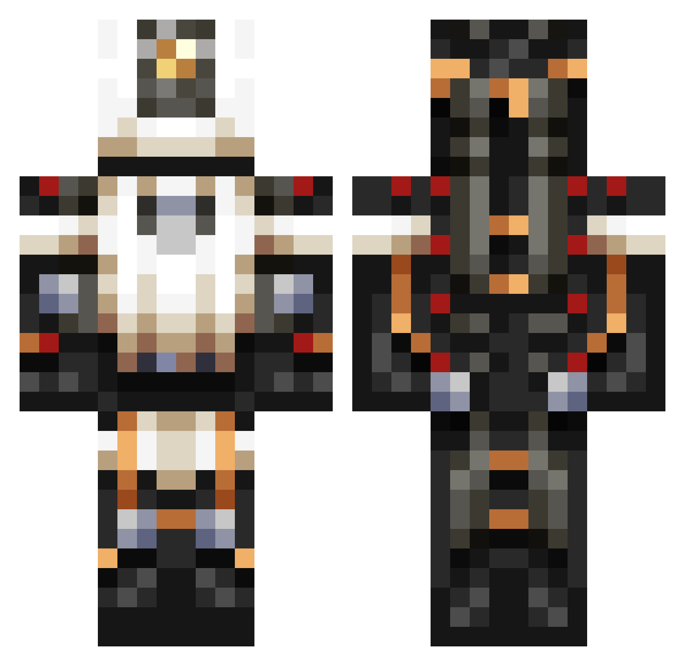 Rennel0312 Minecraft skin, front and back view