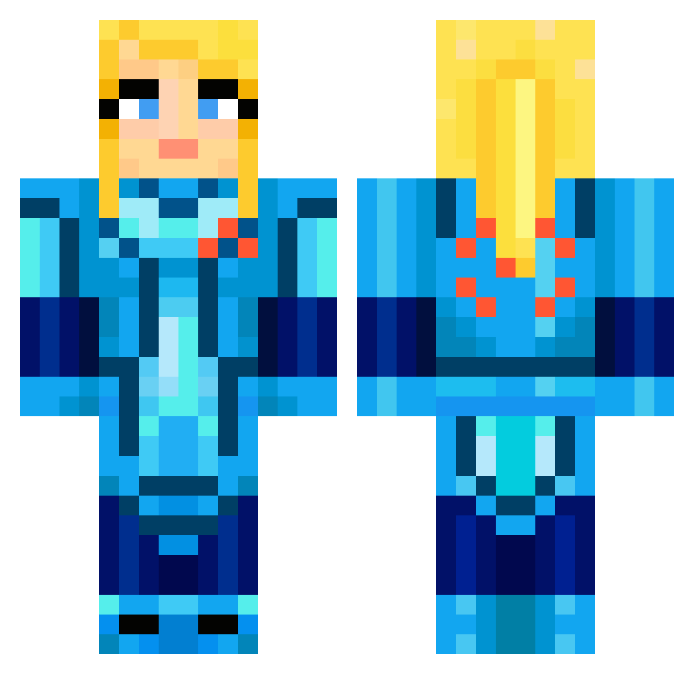 breanne Minecraft skin, front and back view