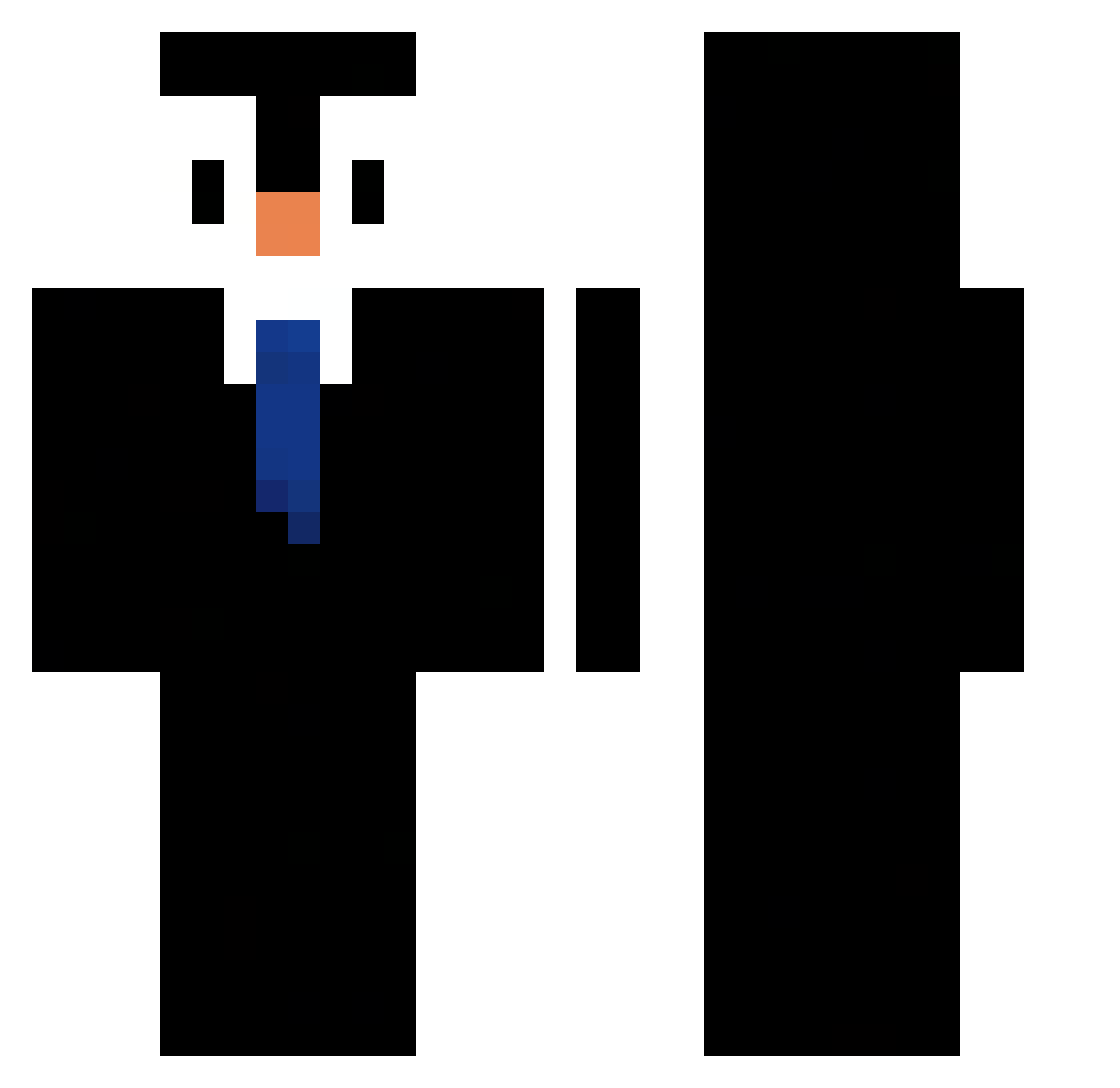Spenba2 Minecraft skin, front and back view