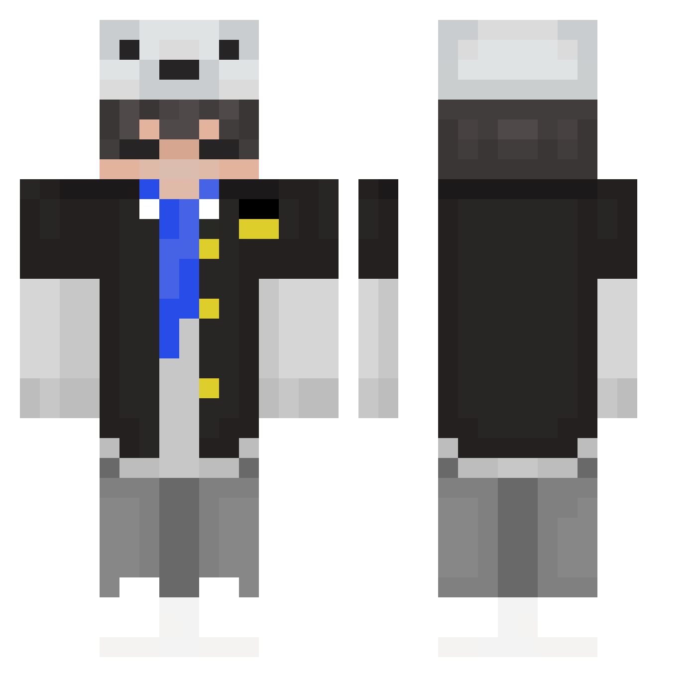 mitchenzo282 Minecraft skin, front and back view