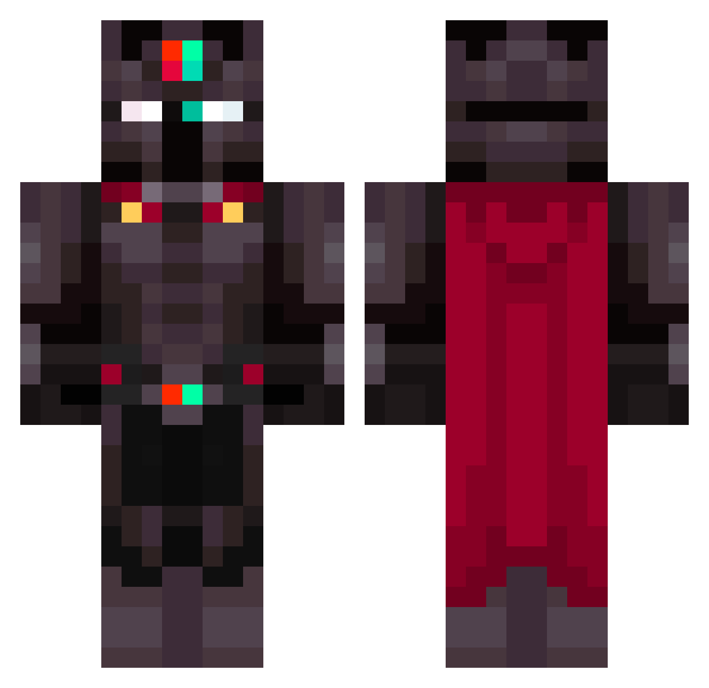 sergiondas Minecraft skin, front and back view