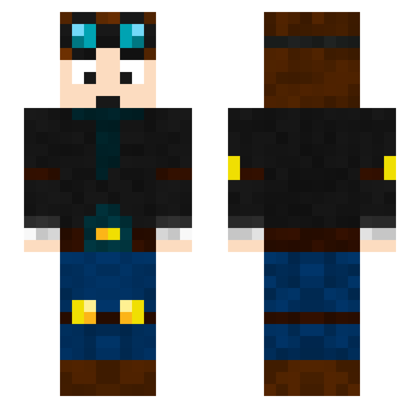 witherking1966 Minecraft skin, front and back view