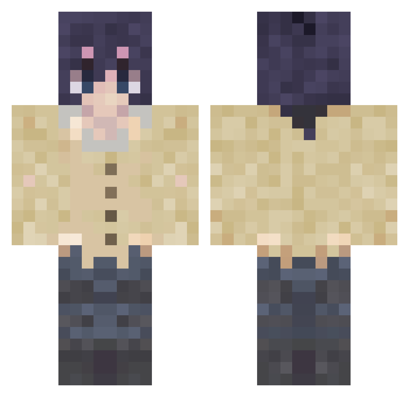 SpazzyMaster Minecraft skin, front and back view